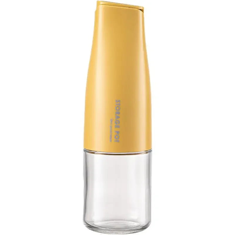 500ml oil bottle for kitchen with yellow cap and clear glass container for easy pouring