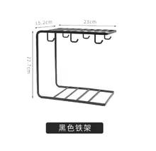 Stylish coffee mugs holder by Clarify.pk metal rack with hooks and bottom shelf for mugs