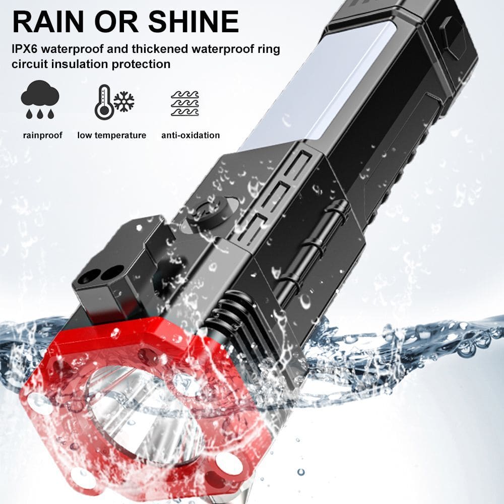 Clarify.pk super bright led flashlight with waterproof design and durable construction in water splash