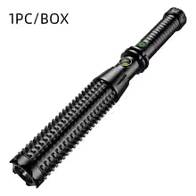 Clarify.pk super bright self defense torch with spiked grip and durable black metal body
