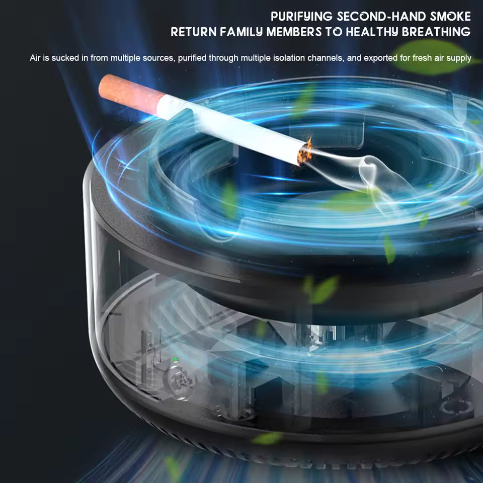 Clarify.pk anti smoke ashtray air purifier capturing cigarette smoke with advanced purification system