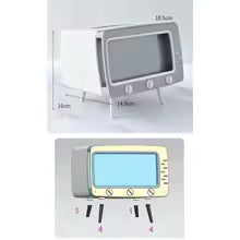 Clarify.pk TV tissue box with phone holder in retro TV design for organized living space
