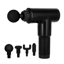Clarify.pk black usb muscle relaxation device with interchangeable massage heads for deep tissue therapy