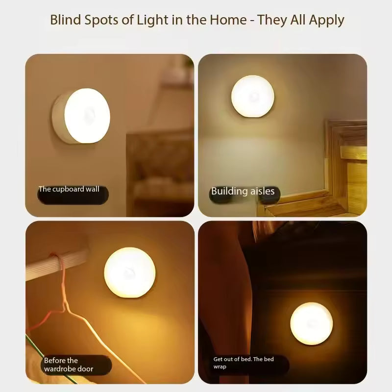 USB rechargeable closet lamp showing light placement in cupboard wall building aisles wardrobe door and bed wrap