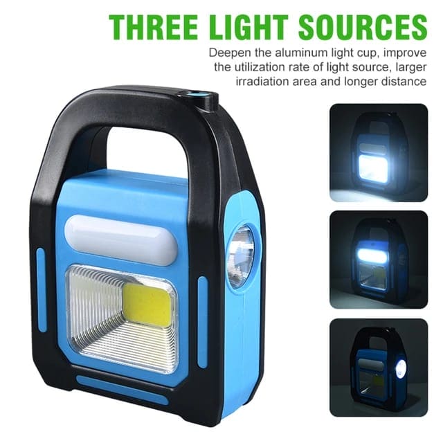 Clarify.pk 3 in 1 solar flashlight with spotlight featuring three light sources and aluminum light cup