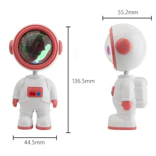 Clarify.pk astronaut starry sunset lamp measuring 136.5mm tall with white suit and red accents