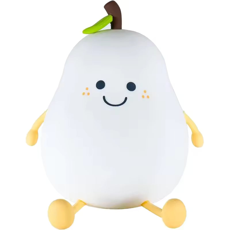 Clarify.pk cute pear night light with smiling face and soft glowing design for kids