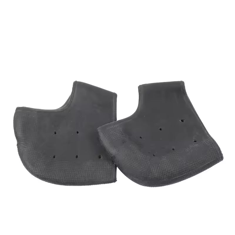 Black silicone heel socks for cracked heels with breathable holes for comfort and protection