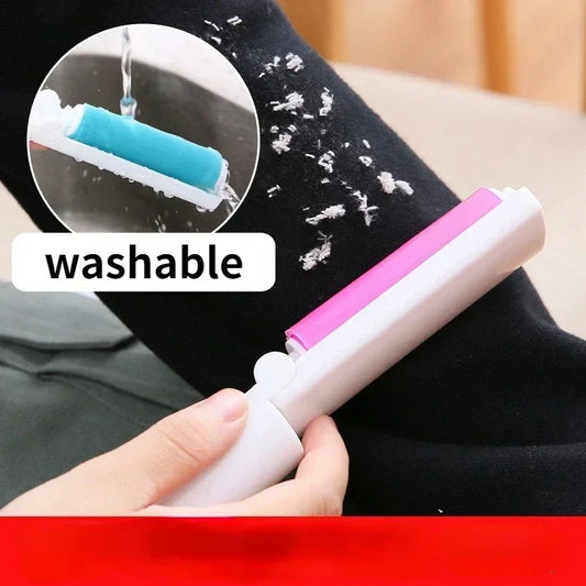 Clarify.pk washable lint remover brush cleaning lint from black fabric with water rinsing feature