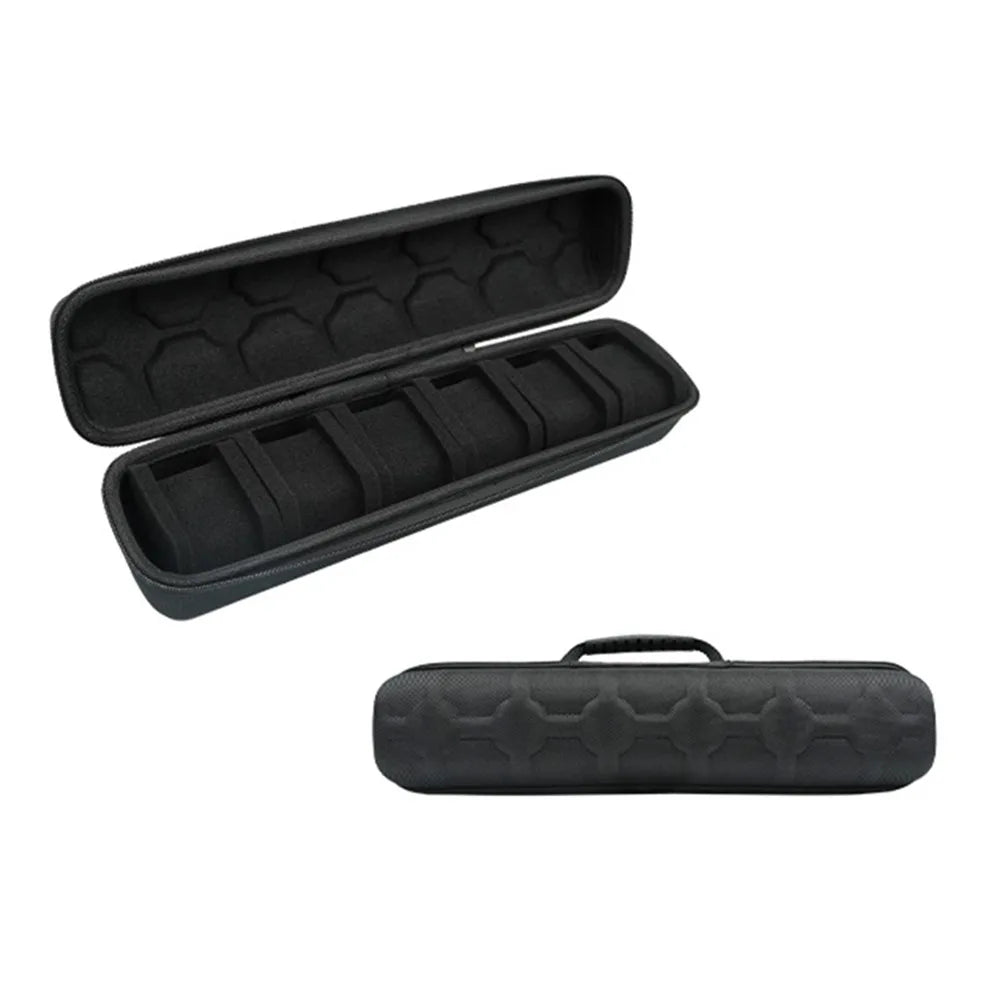 Clarify.pk black watch organizer case 5 slots with cushioned compartments and zipper closure