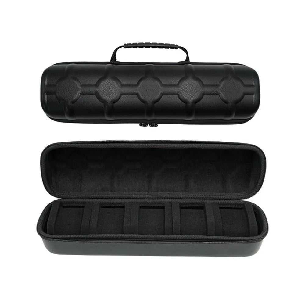 Black watch organizer case 5 slots with handle and zipper closure by Clarify.pk