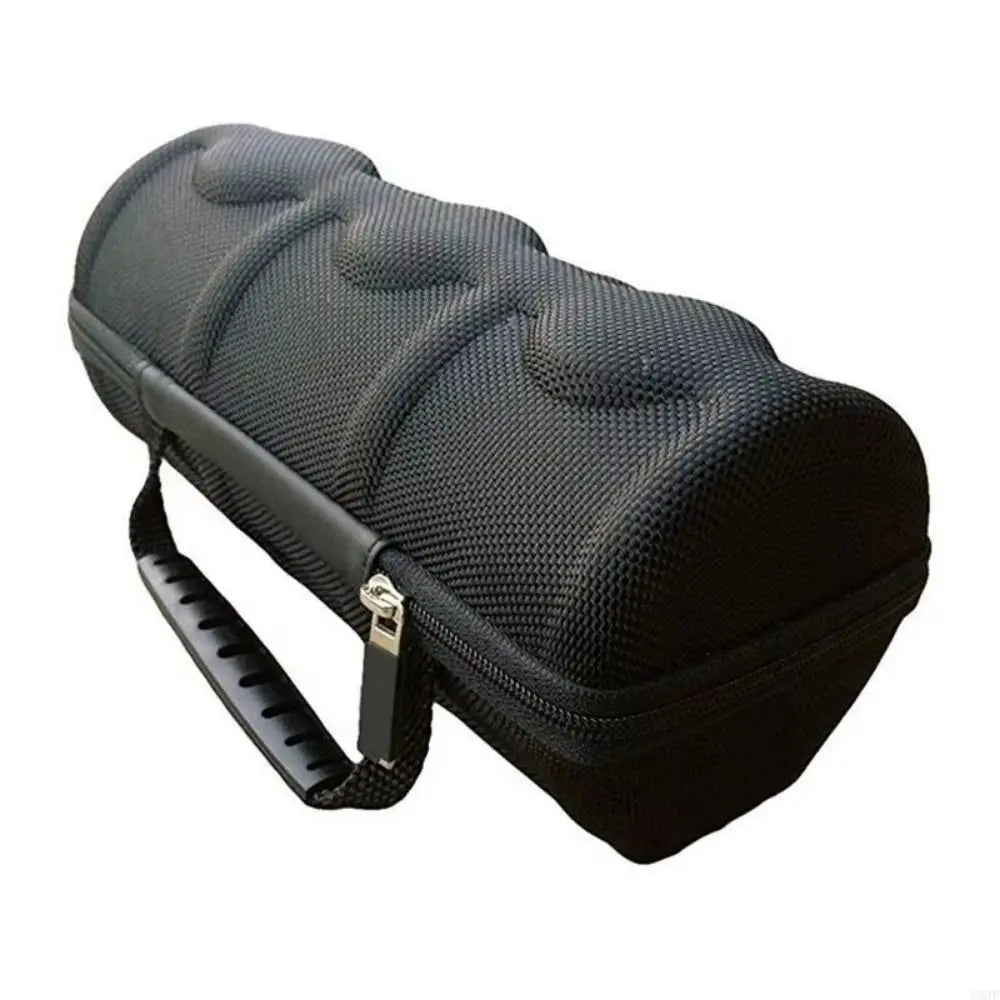 Black durable watch organizer case 5 slots with handle and zipper for secure storage