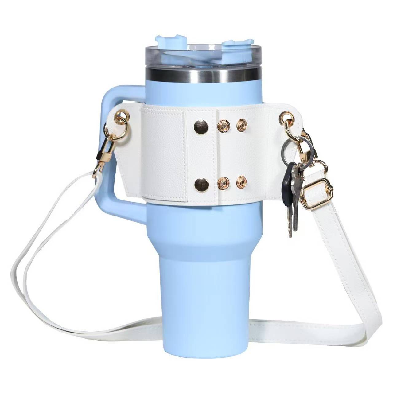 Water Tumbler Holder with Strap – 40oz PU Bottle Pouch (Random) - Clarify.pk