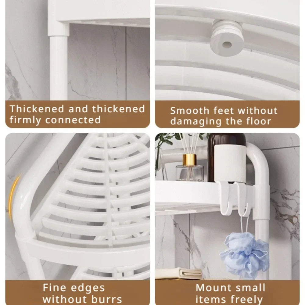 Clarify.pk multi tier storage organizer with thickened frame smooth feet fine edges and hooks for small items