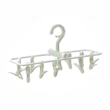 Clarify.pk wide shoulder clothes hanger with multiple clips for hanging small garments and accessories