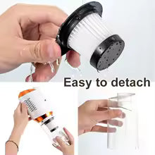 Clarify.pk wireless vacuum cleaner with mop showing easy to detach filter and dust container