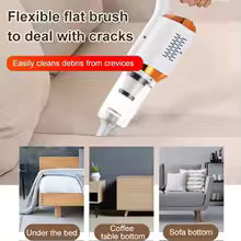 Wireless vacuum cleaner with mop cleaning debris from cracks under bed coffee table and sofa