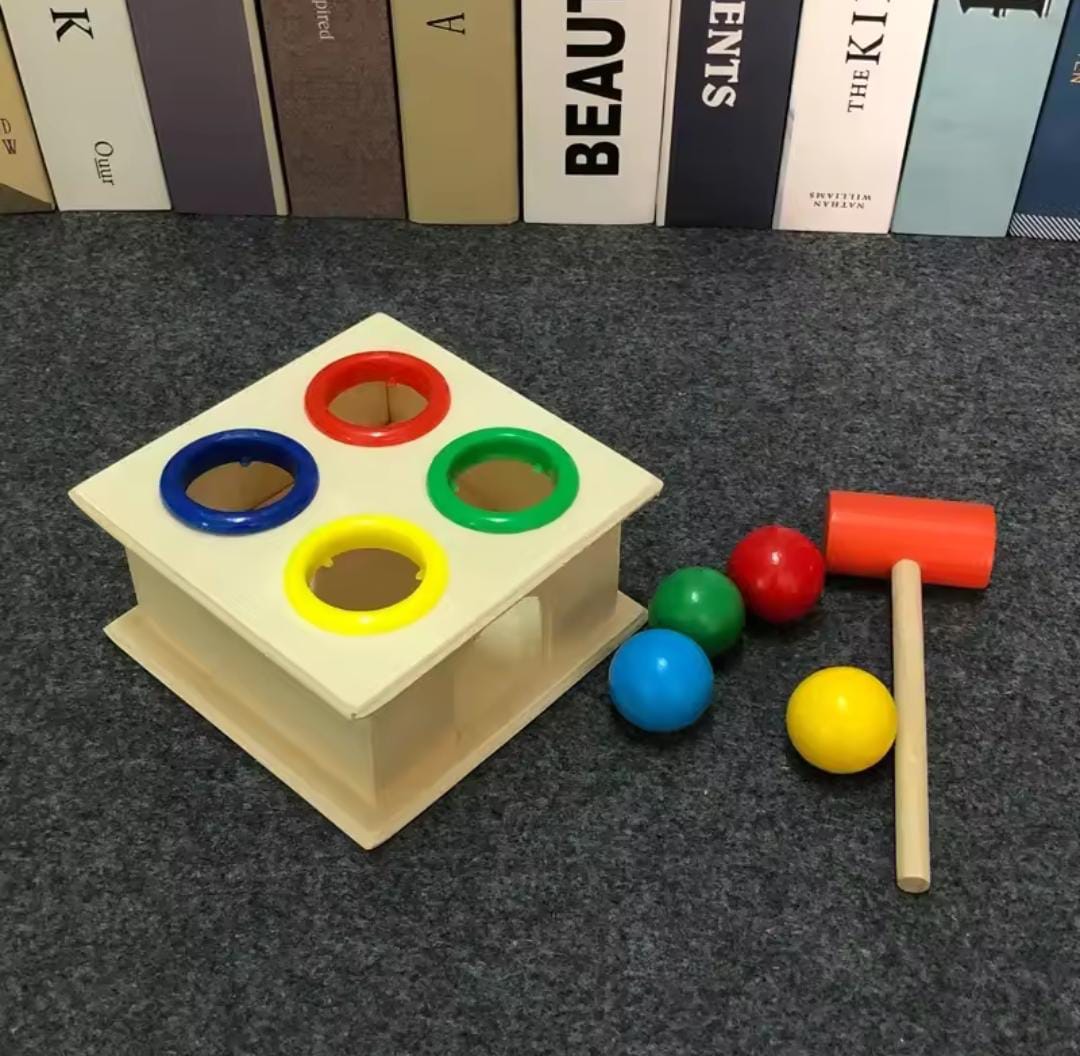 Wooden Hammer Toy – Early Education Learning Game for Kids - Clarify.pk