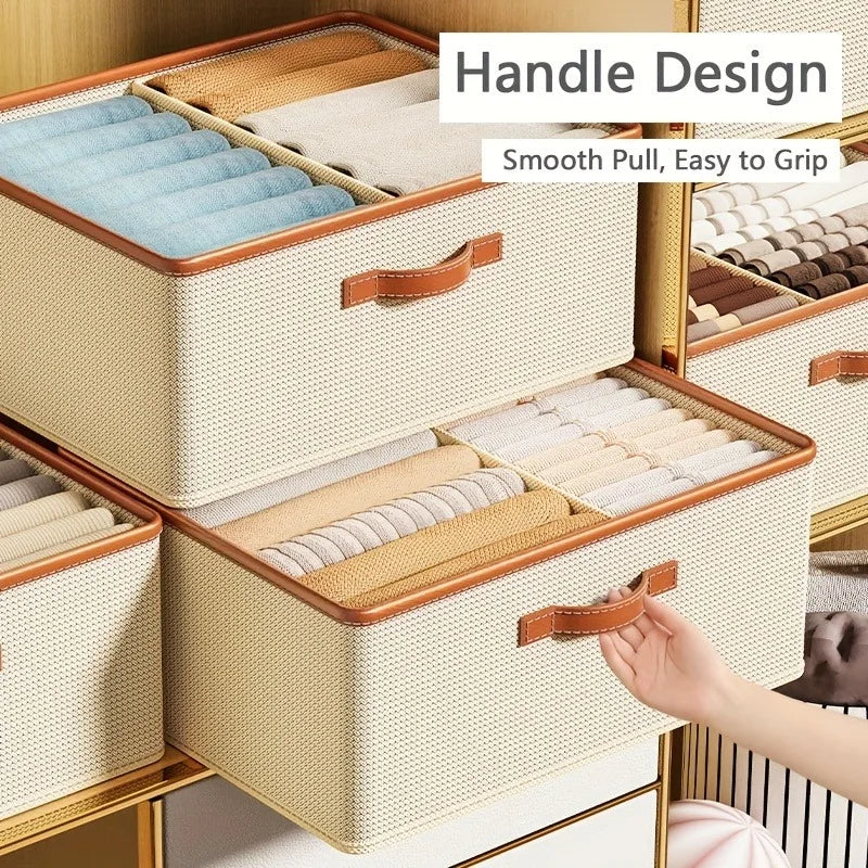 Clarify.pk wardrobe clothing storage box with smooth pull handle design for easy grip and organized clothes storage