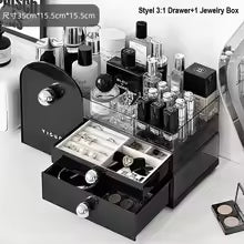Clarify.pk cosmetic storage box makeup organizer for vanity drawers with multiple compartments and drawers