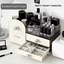 Clarify.pk cosmetic storage box with multiple drawers and compartments, ideal makeup organizer for vanity drawers