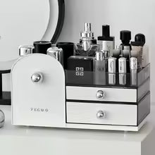 Clarify.pk cosmetic storage box makeup organizer for vanity drawers with clear compartments and drawers