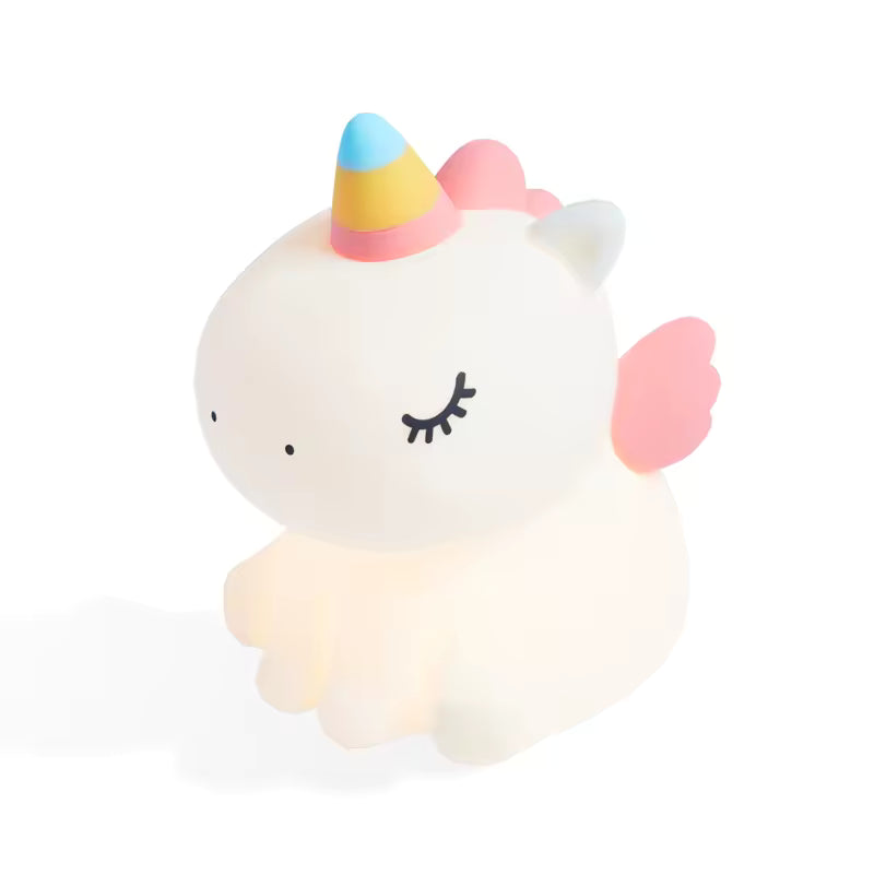Clarify.pk unicorn LED night light with pastel colors and cute sleeping design for kids